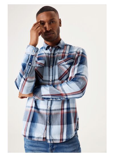 Men Shirt Blue