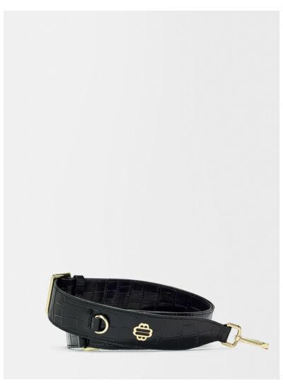 Bandoulière en cuir effet croco