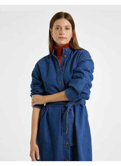 Robe Earleen en denim marine