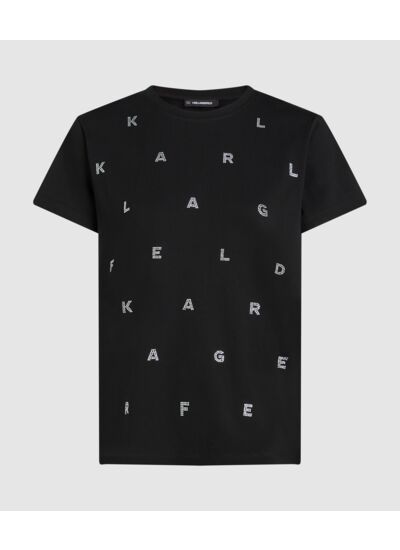 RHINESTONE AOP HVY JSY T-SHIRT