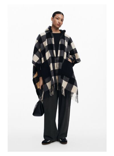 PONCHO REPRISE ARENAL BLACK&WHITE