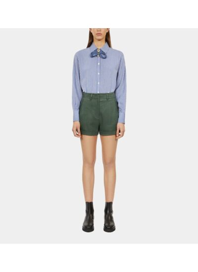 Short Tailleur Kaki Femme