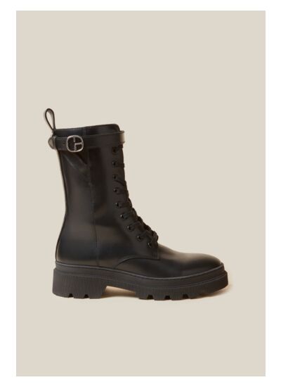 Bottines hautes rangers cuir