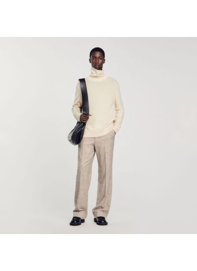 Pull col roulé laine et cachemire