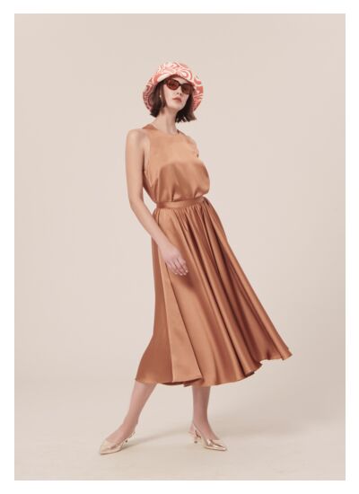 Jupe Jolanda-Cognac en Polyester
