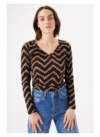 Women T-shirt Brown