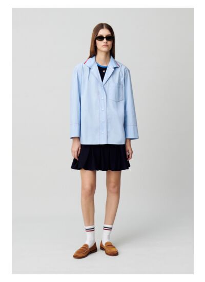 Chemise oversize contrastée