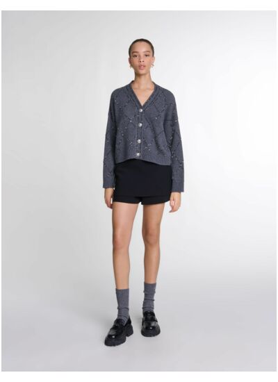 Gilet en maille à sequins