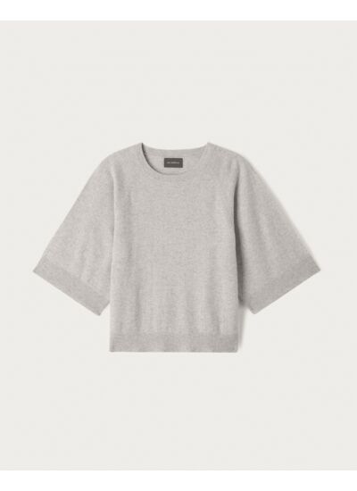 Pull col rond kimono - Femme - GRIS ARMOISE