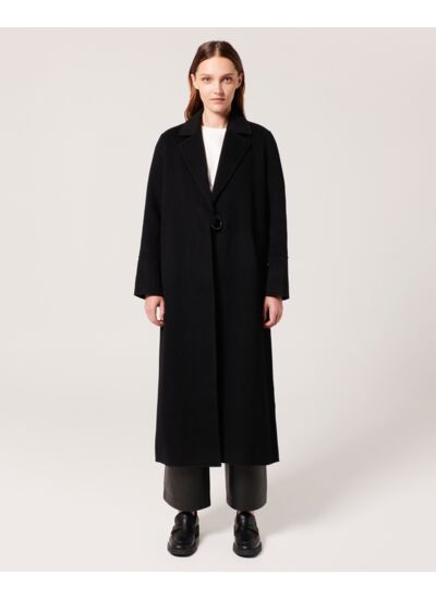 Manteau Missie Noir en Laine