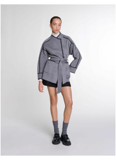 Manteau court double face
