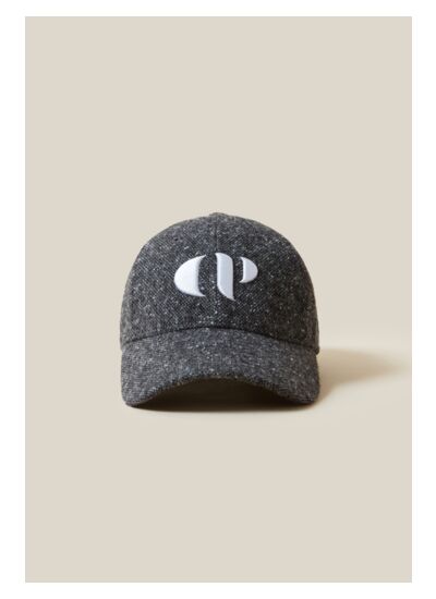 Casquette tweed broderie CP