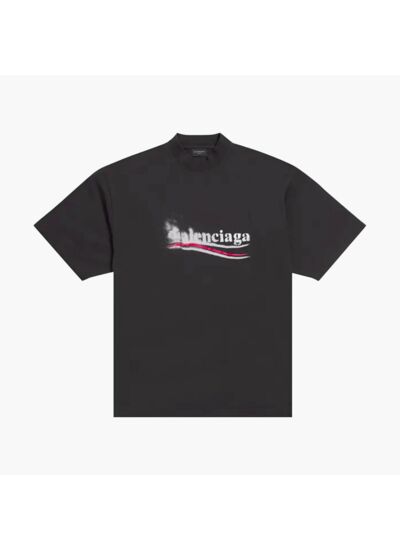 Balenciaga T-Shirt Political Campaign Pochoir Noir