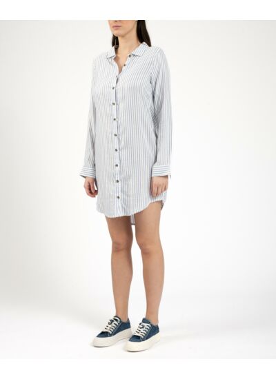 Robe chemise à rayures