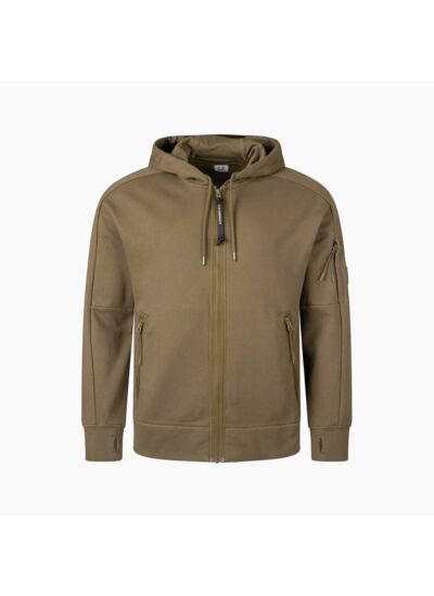 CP Company Hoodie Zip Vert Kaki