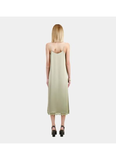 Robe Nuisette Longue Vert Clair Femme