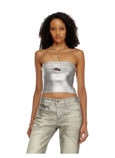 Top tube métallisé avec logo en métal