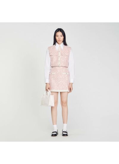 Jupe courte en tweed