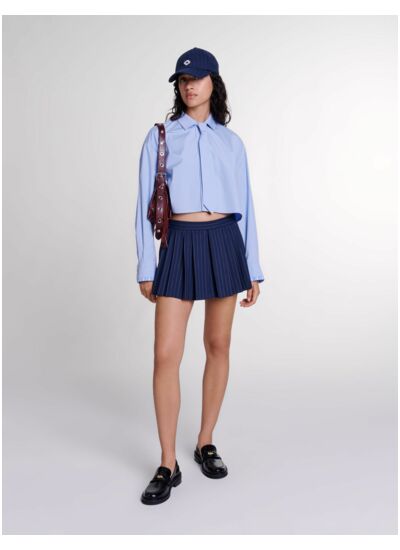 Short trompe l'œil à rayures