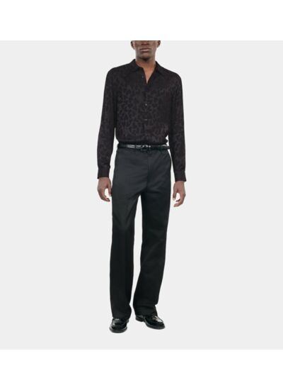 Chemise Jacquard Noire Homme