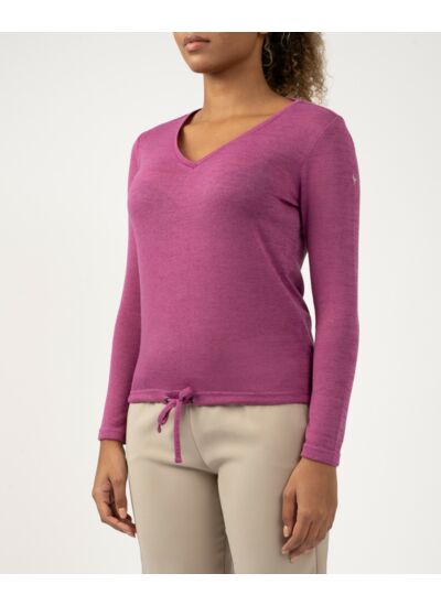 Pull col V en maille