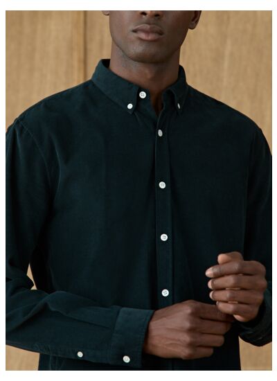 Chemise en velours College Off Green