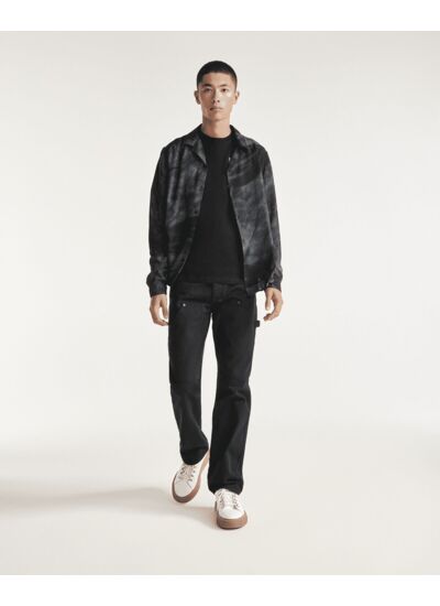 Chemise Ml Loose Col Hawaien Imprime Fondu Homme