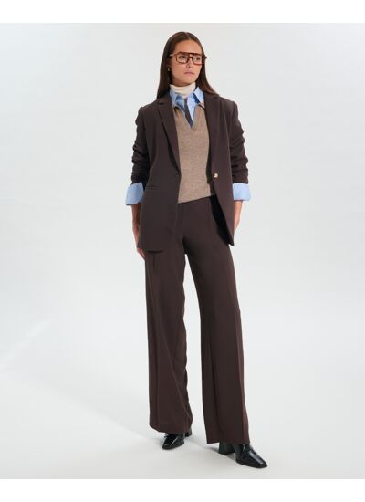 Pantalon Pleyel Chocolat en Polyester