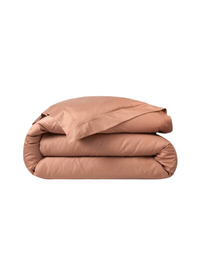 Yves Delorme - Housse de couette en satin marron, Triomphe