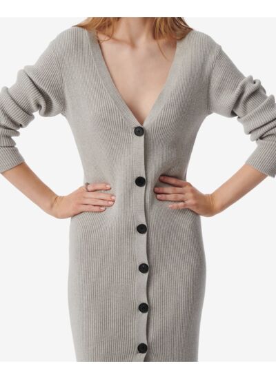 Robe Longue Côtelée