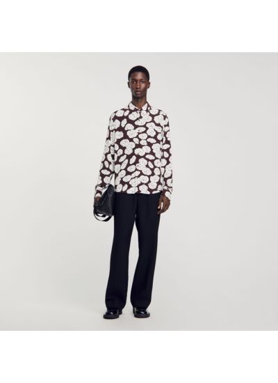 Chemise imprimé camélias