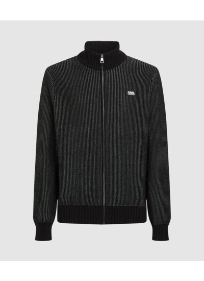 STACK PATCH ZIP CARDIGAN