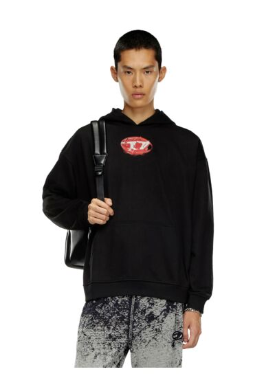 Sweat-shirt à capuche avec logo imprimé effet eau