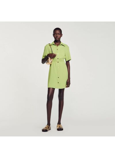 Robe courte boutonnée