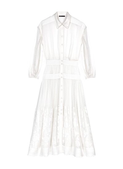 Robe longue en patchwork de coton