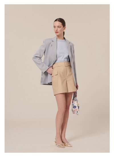 Short Sylviane-Beige en Coton