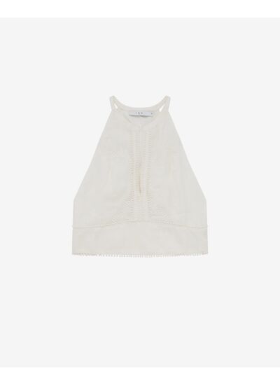 Top Raccourci En Jacquard Et Dentelle Claudia