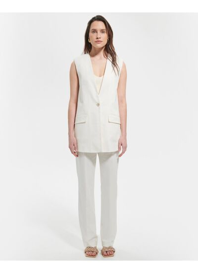 Veste Vina Ecru en laine