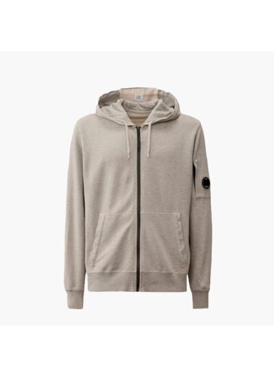 CP Company Hoodie Zippé Light Fleece Gris