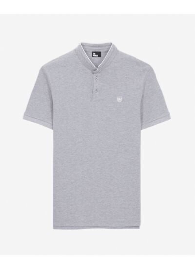 Polo Manches Courtes Col Officier Broderie Tk Homme