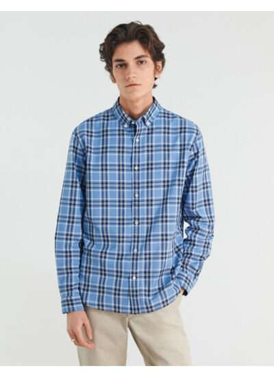 Chemise Gaspard à carreaux bleus