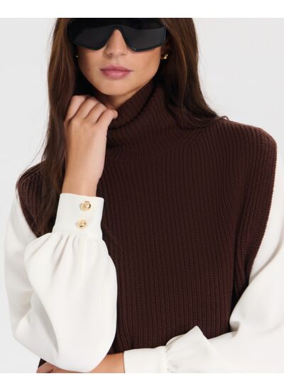 Pull Nina Chocolat en Laine