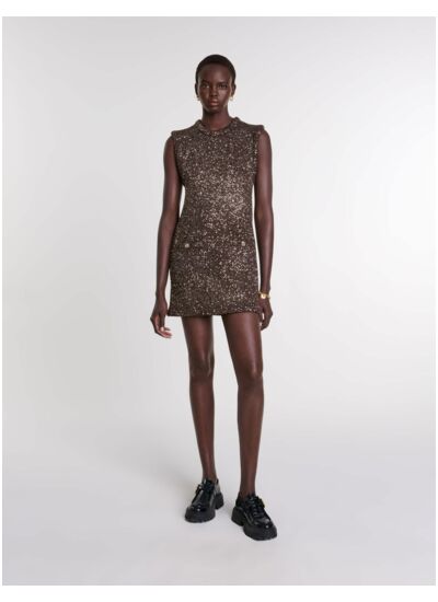 Robe courte à sequins
