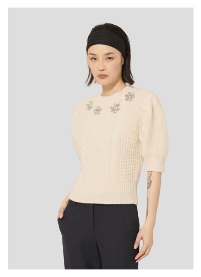 Pull Psyche-Ecru en Laine Merinos