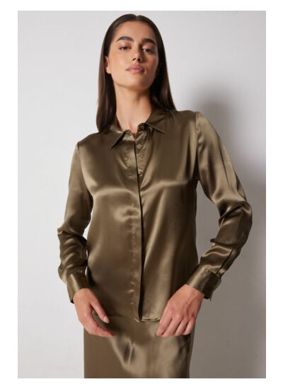 Chemise Soie Juny KAKI