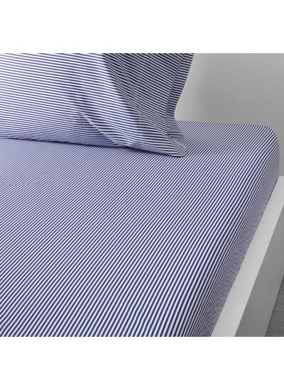 Drap housse en percale de coton 160 fils/cm², Shirting Stripe