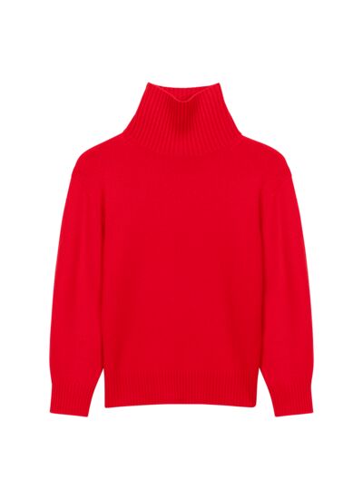 Pull en cachemire à col montant