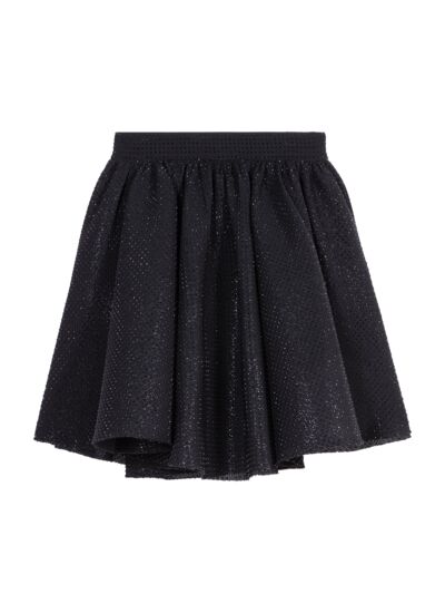 Jupe courte volumineuse à strass