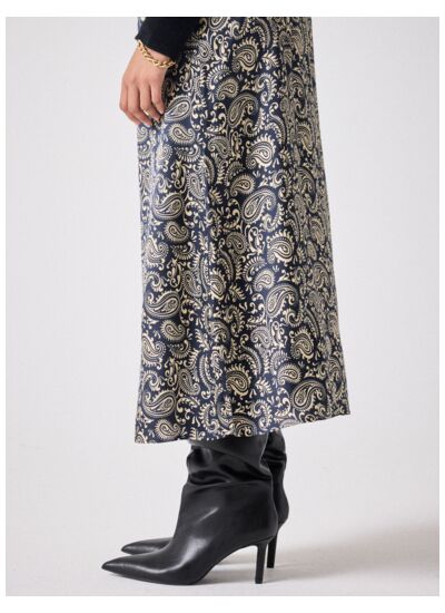 Jupe satiné Sharona PAISLEY