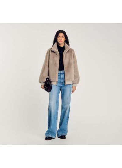 Blouson en fausse fourrure